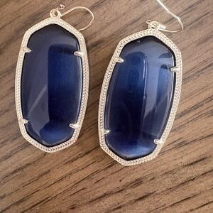 Kendra Scott Navy and Light Gold Danielle Large Earrings